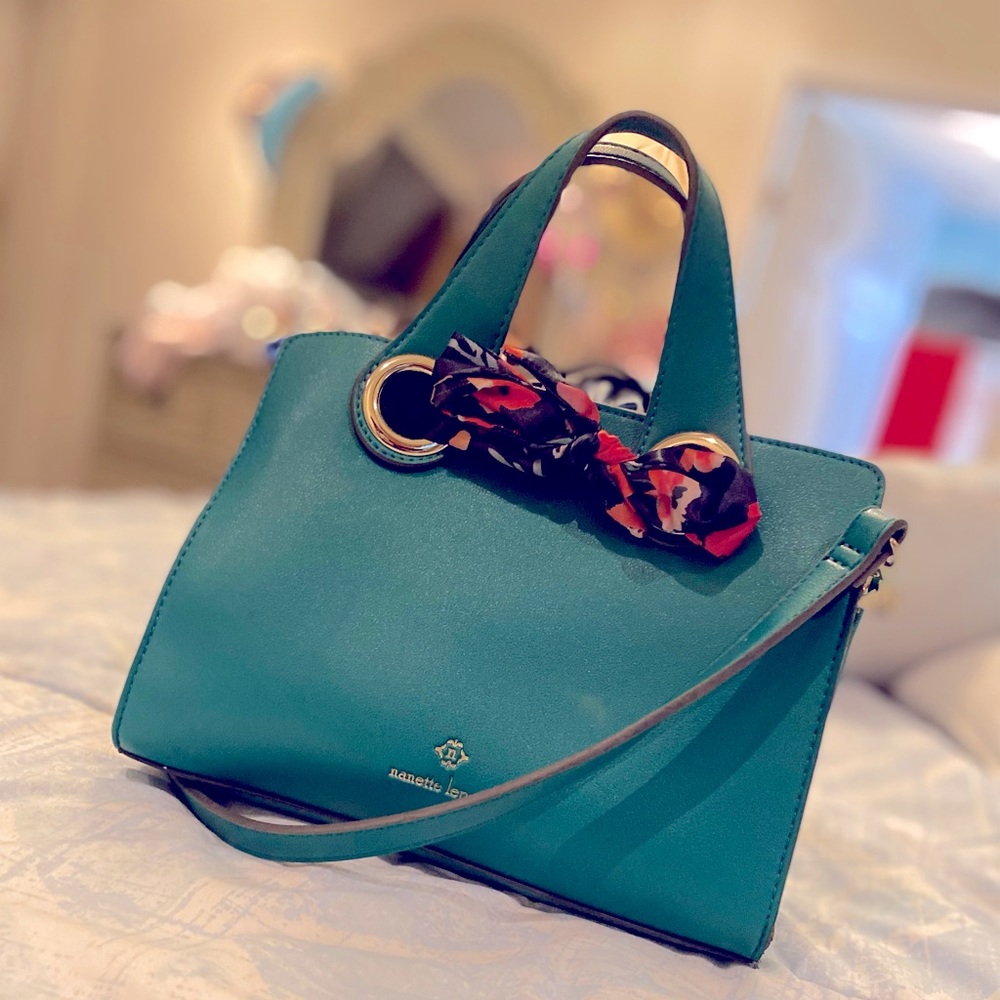 Emerald green cross body purse